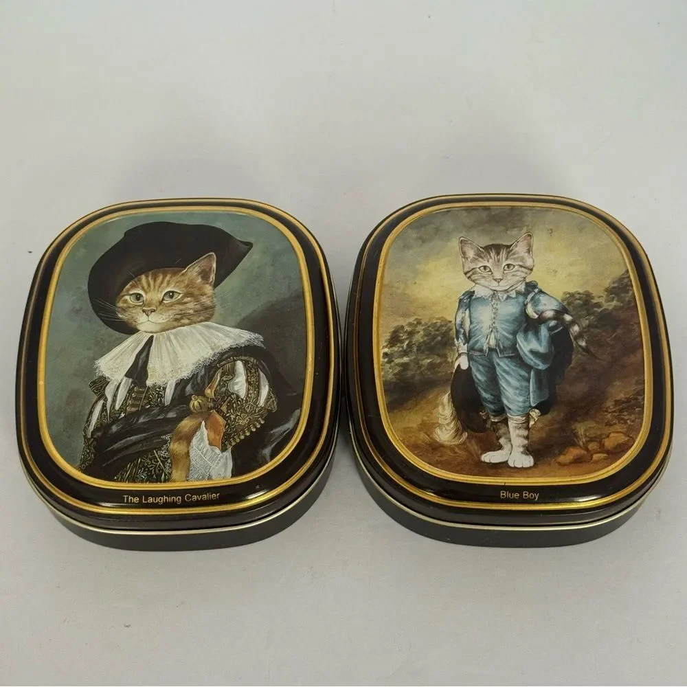 2 vintage Bentley's of London 'The Cats Gallery' tins EMPTY